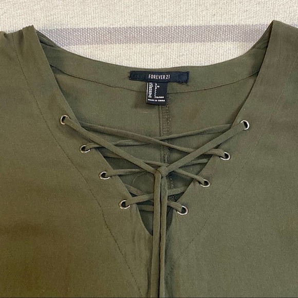 NWOT Olive Dress or Tunic Large Forever 21 - Picture 2 of 3